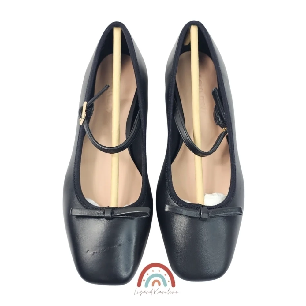 New! Quinn Mary Jane Ballet Flats in Leather